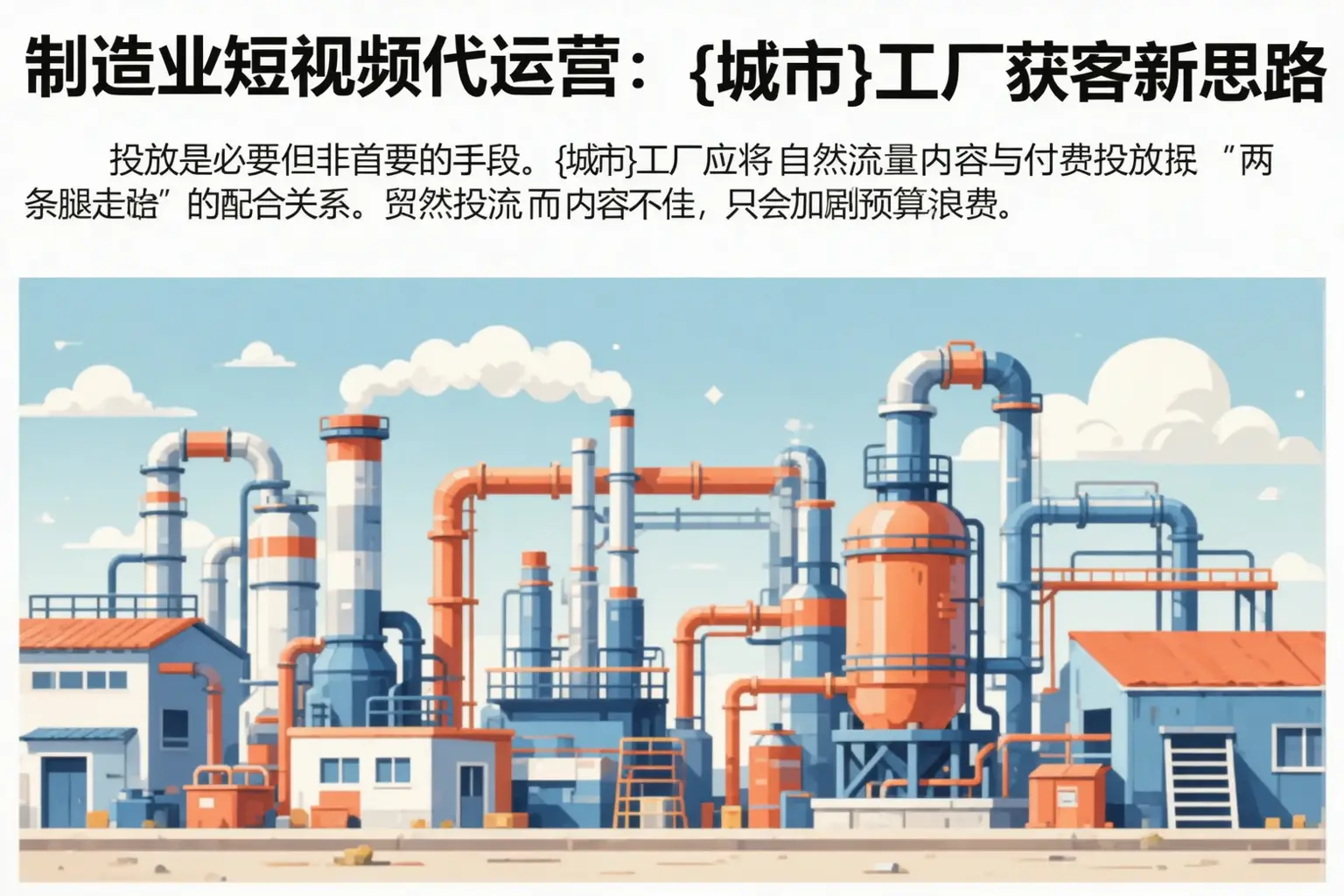 制造业短视频代运营：五大连池工厂获客新思路
